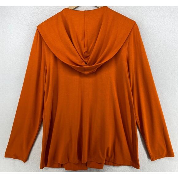 Eileen Fisher Jacket Shawl Collar Open Front Rayon Burnt Cardigan Sweater Medium - Picture 1 of 8